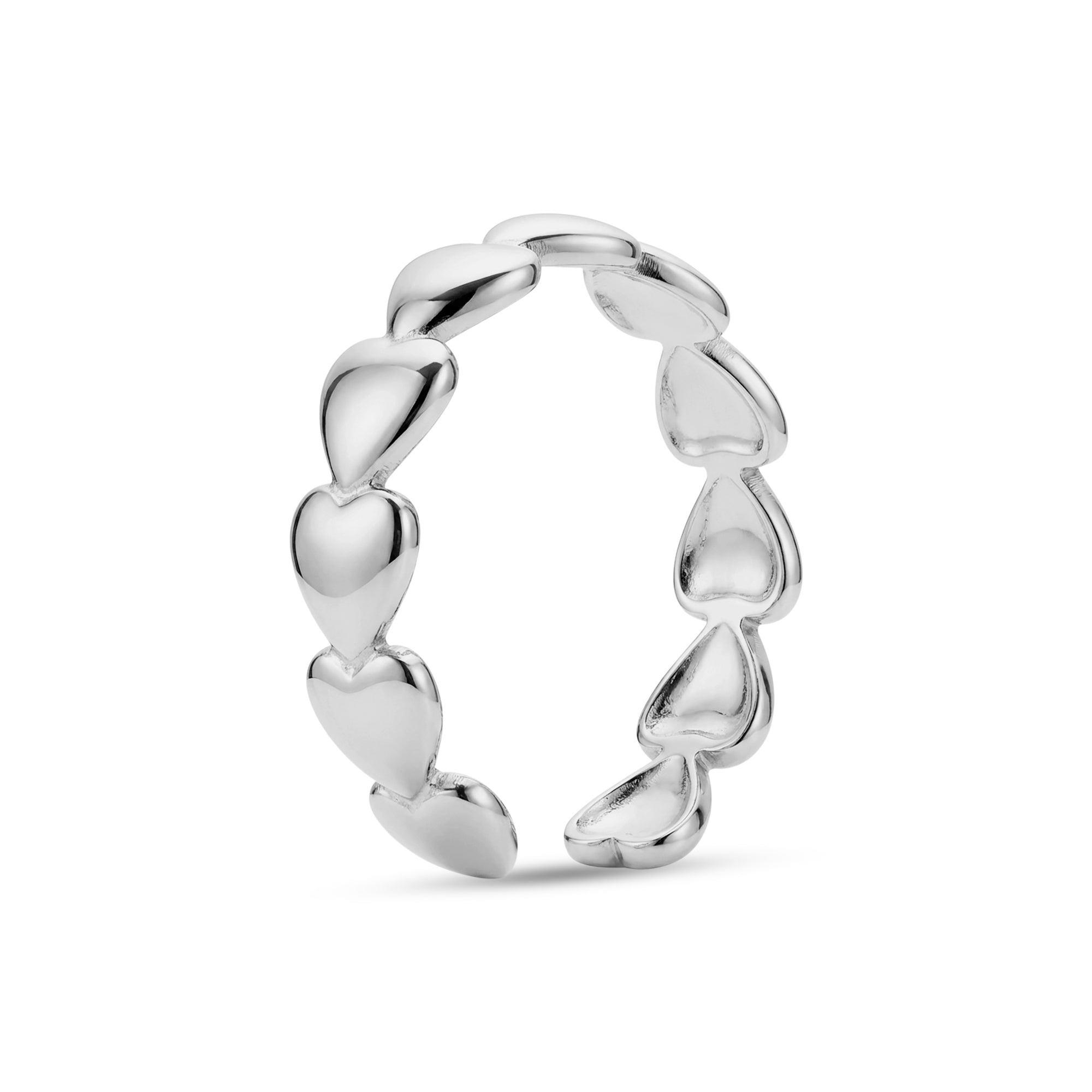 Linked Hearts Open Ring