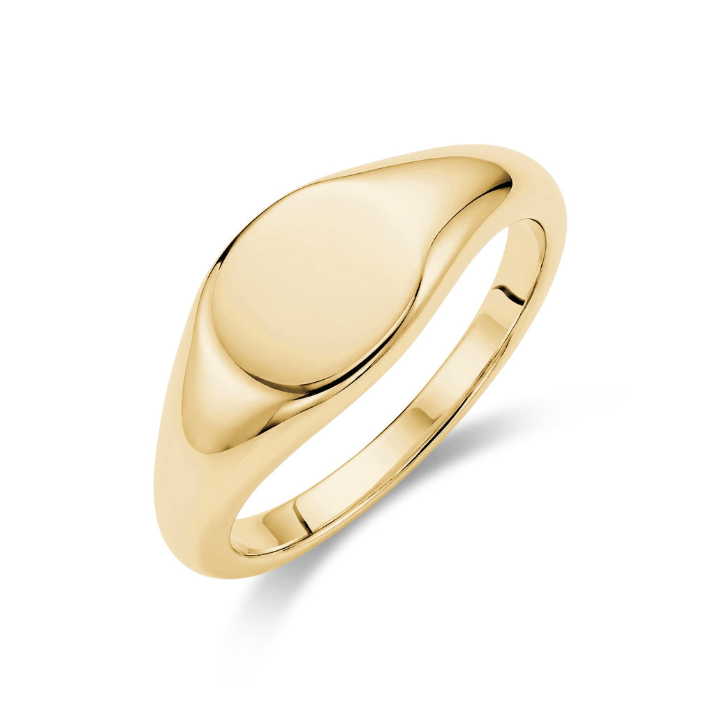 Modern Oval Signet Ring