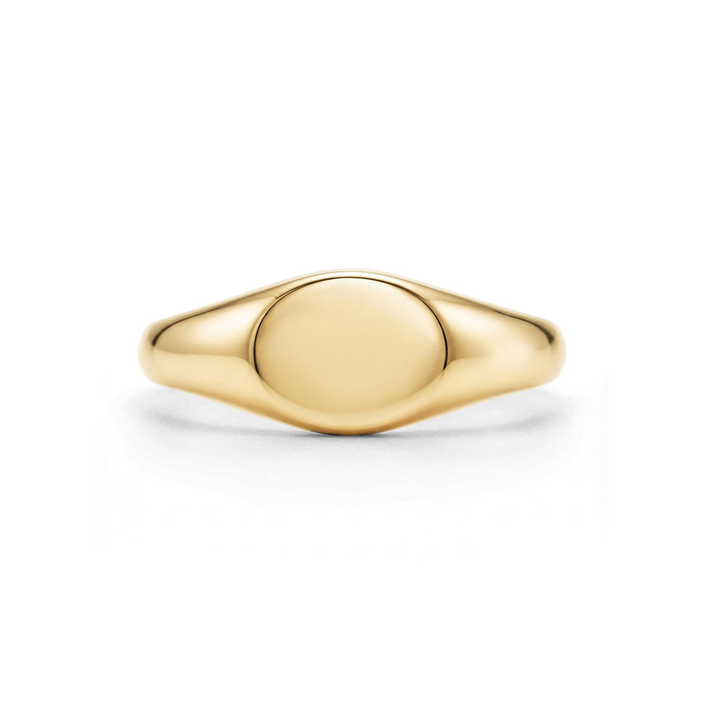 Modern Oval Signet Ring