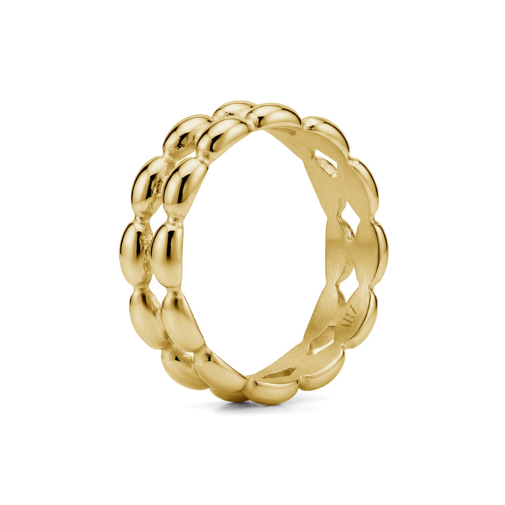 Double Row Bead Band Ring