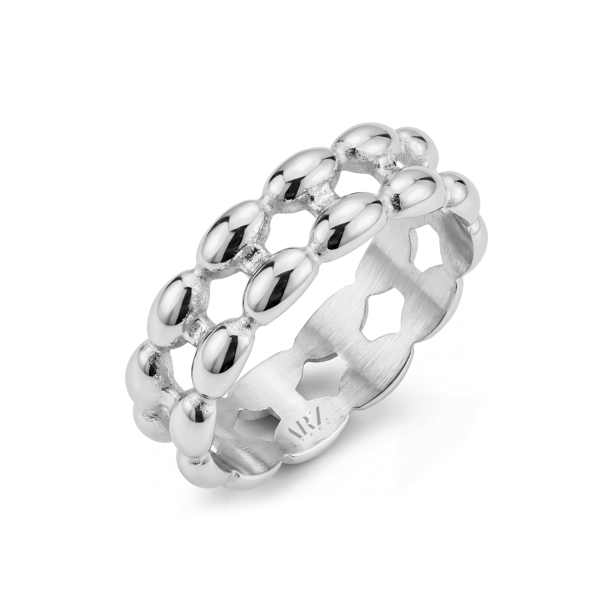 Double Row Bead Band Ring