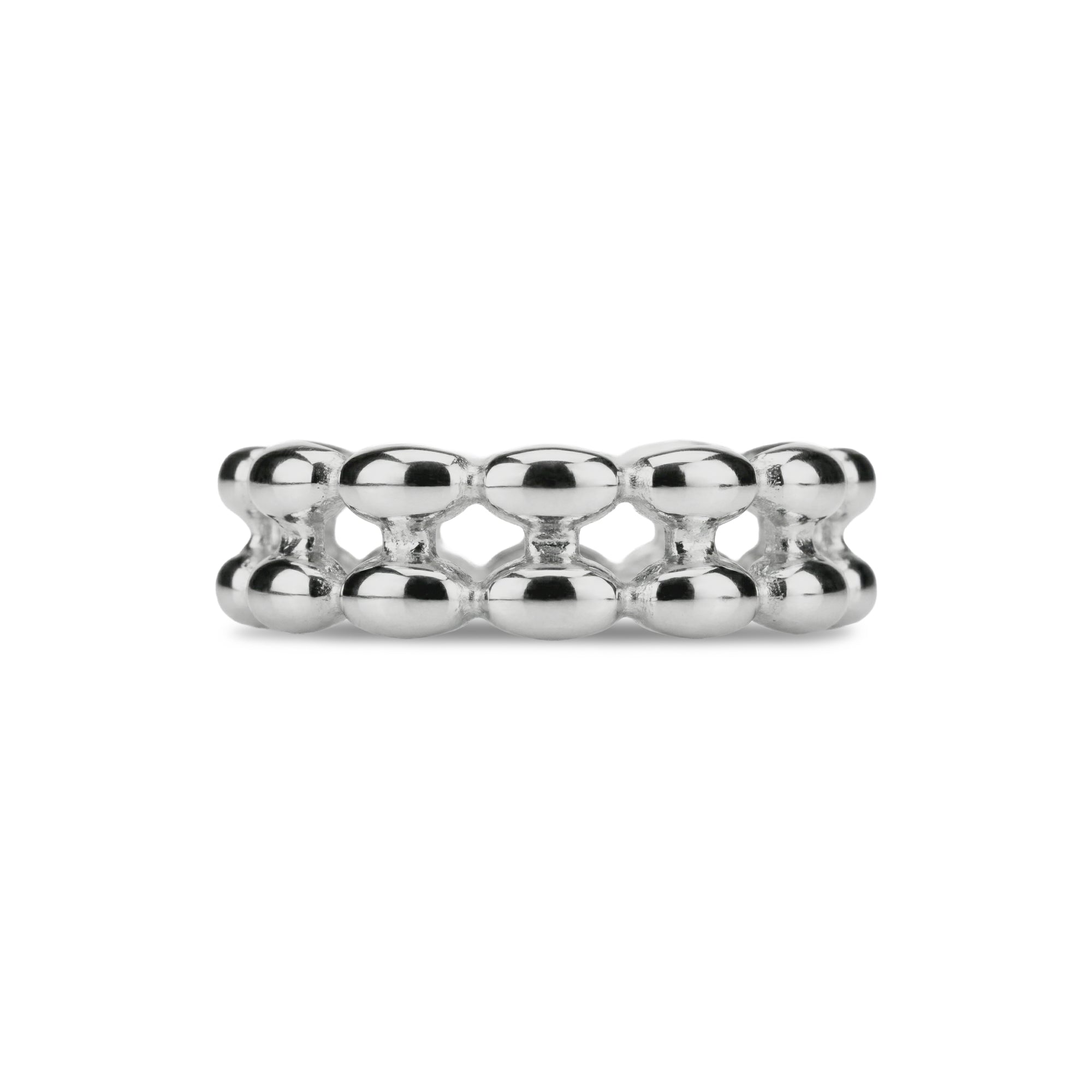 Double Row Bead Band Ring