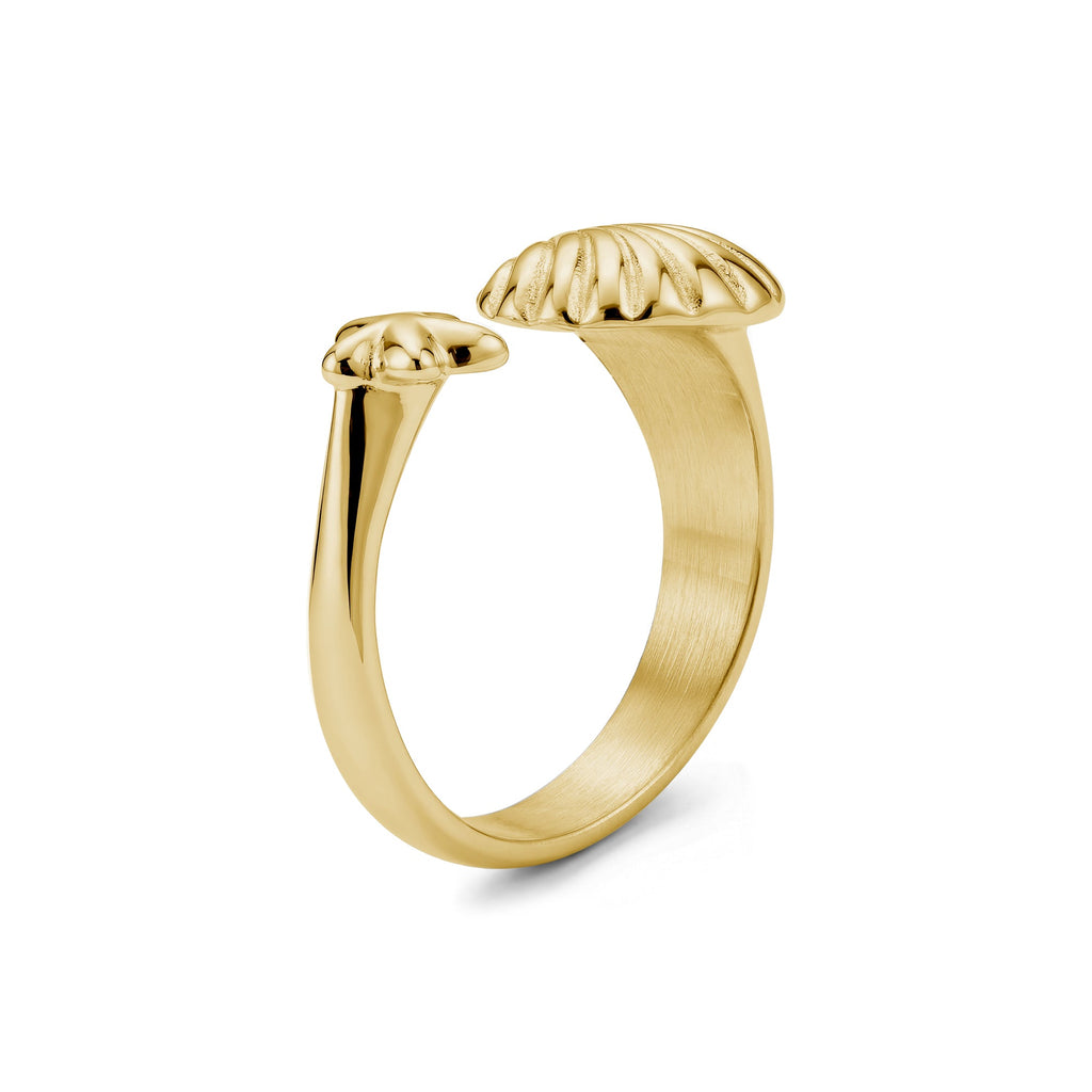 Seashell & Starfish Open Ring