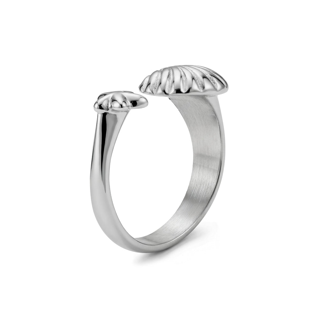 Seashell & Starfish Open Ring