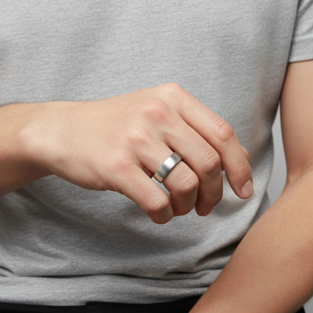 6mm Matte Flat Wedding Band