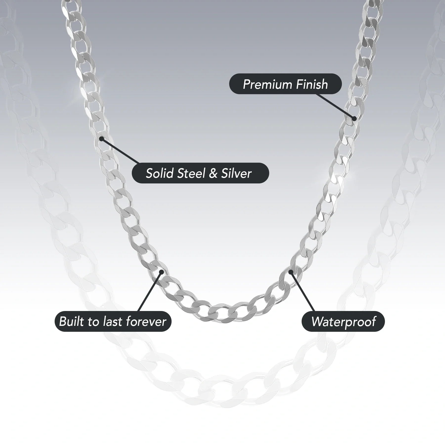STERLING SILVER CURB CHAIN
