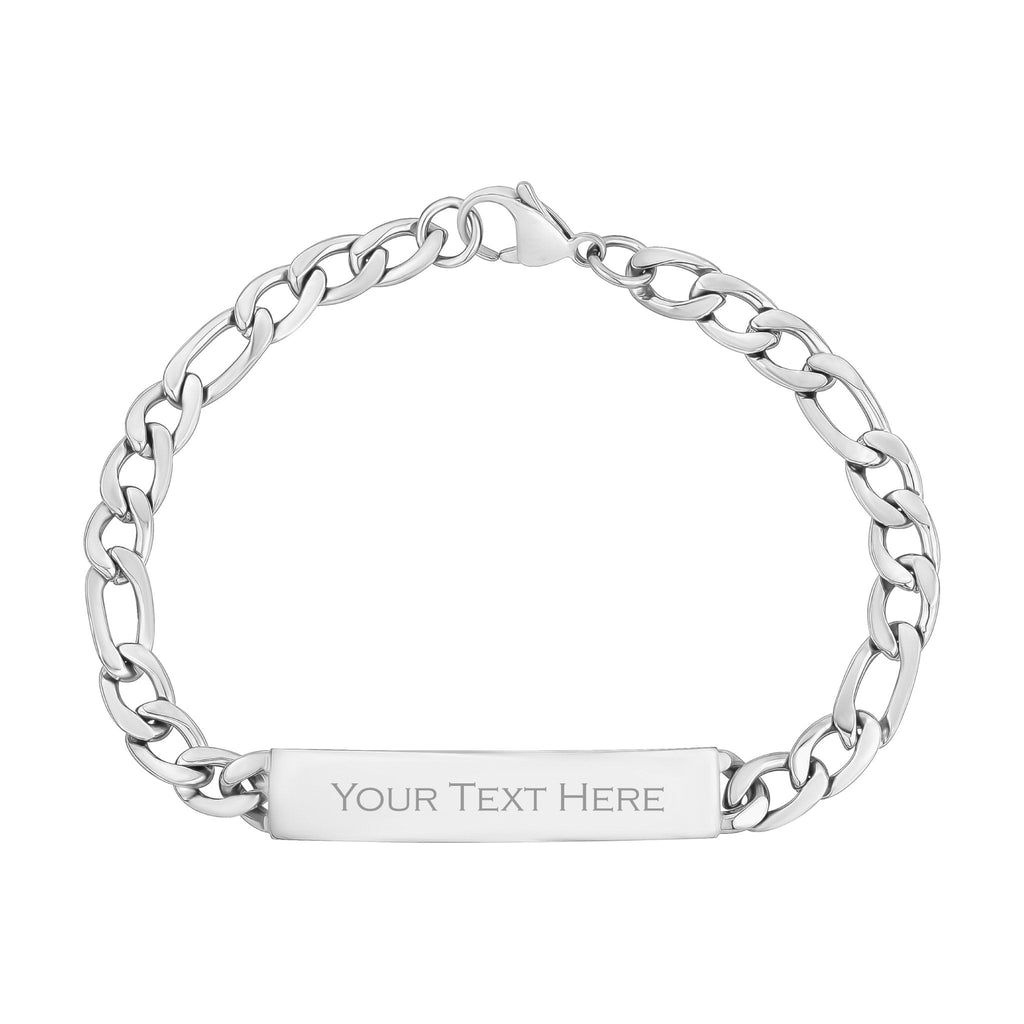 7mm Figaro Link ID Bracelet