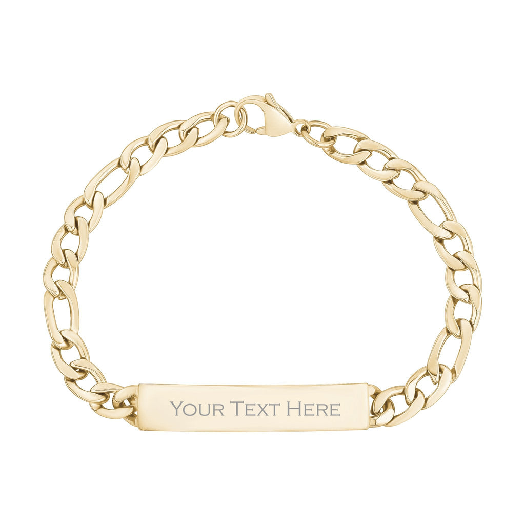 7mm Figaro Link ID Bracelet