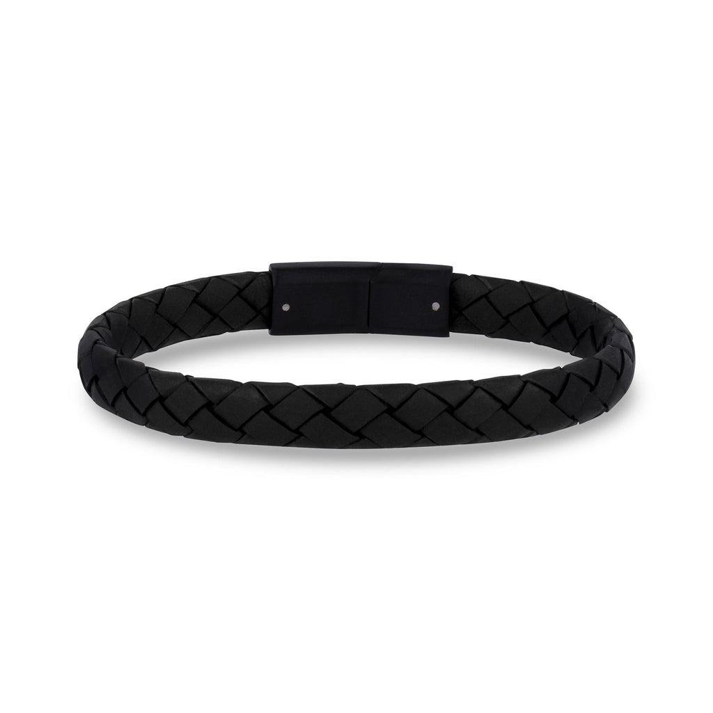 8mm Flat Leather Bracelet