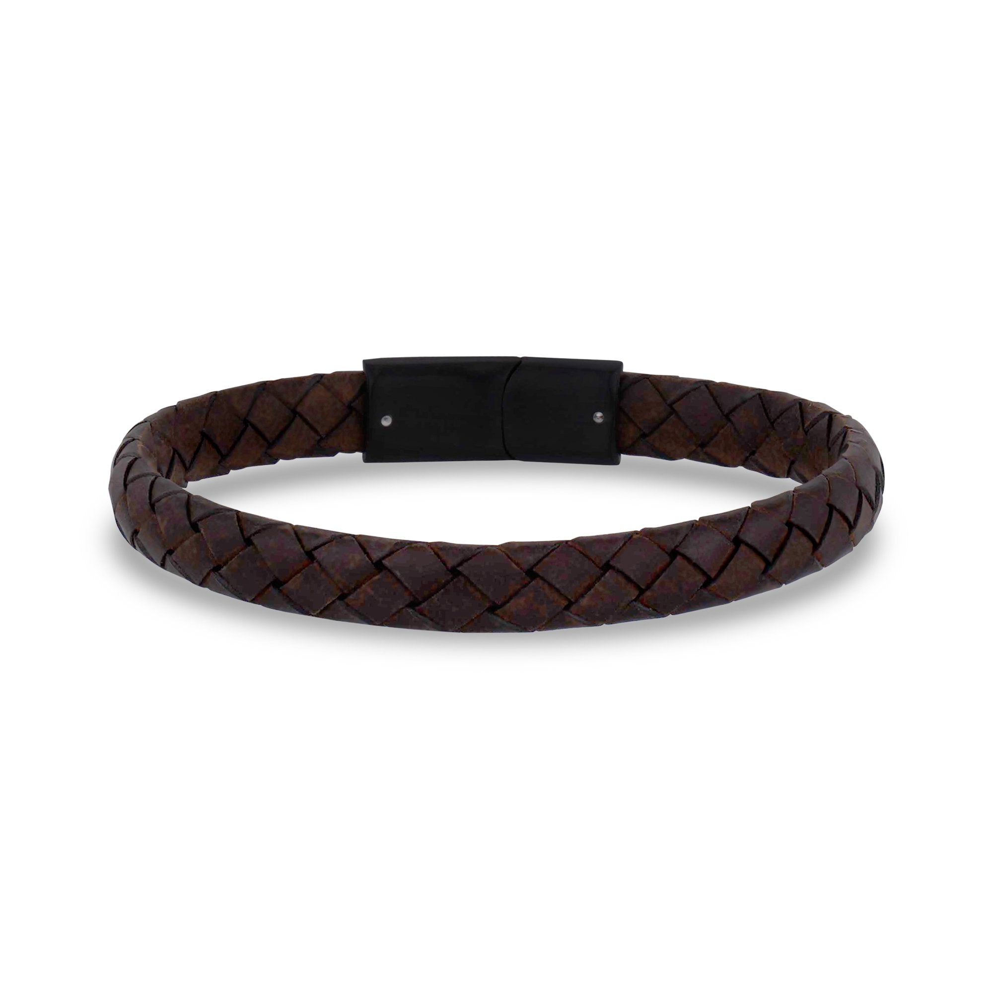 8mm Flat Leather Bracelet